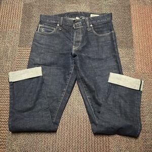 Todd Snyder Jeans Mens 28x32 Selvedge Raw Denim Slim Stretch 5-Pocket Dark Wash